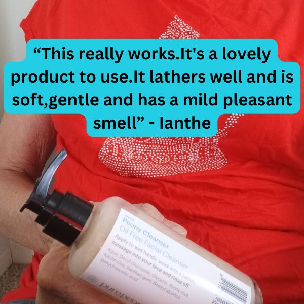 customer review on peony oil free cleanser
