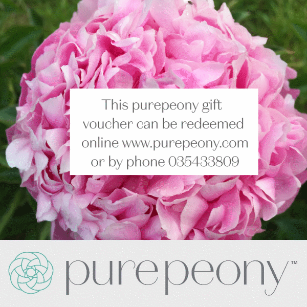 Gift Card - Pure Peony -Give the gift of Pure Peony with this voucher. The voucher can be redeemed in our online store or by calling 035433809 with a phone order.