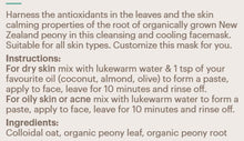 Load image into Gallery viewer, Detox Green Peony Leaf Facemask - Cooling and Cleansing 50gm